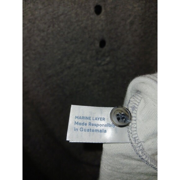 Marine Layer Double Knit Long Sleeve Henley Heather Gray XL Men's 13727 NWT $78 - Picture 3 of 8